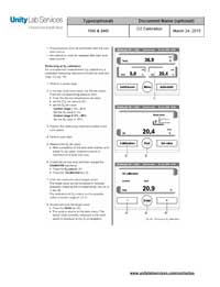 Instruction Sheet - O2 Calibration